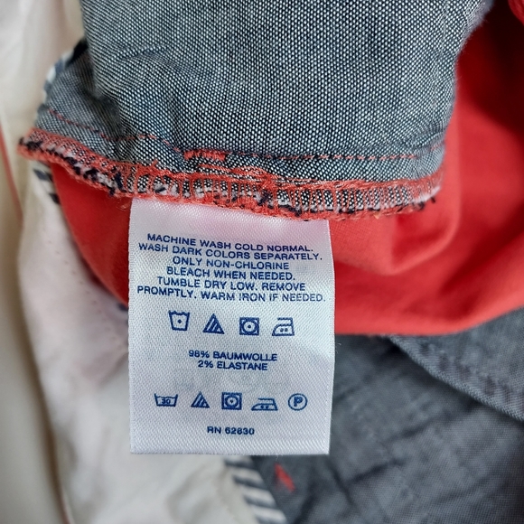 Lands End Papaya Orange Mid Rise Stretch 6.5" Inseam 4 Pockets Shorts Ladies 16 - Picture 3 of 7